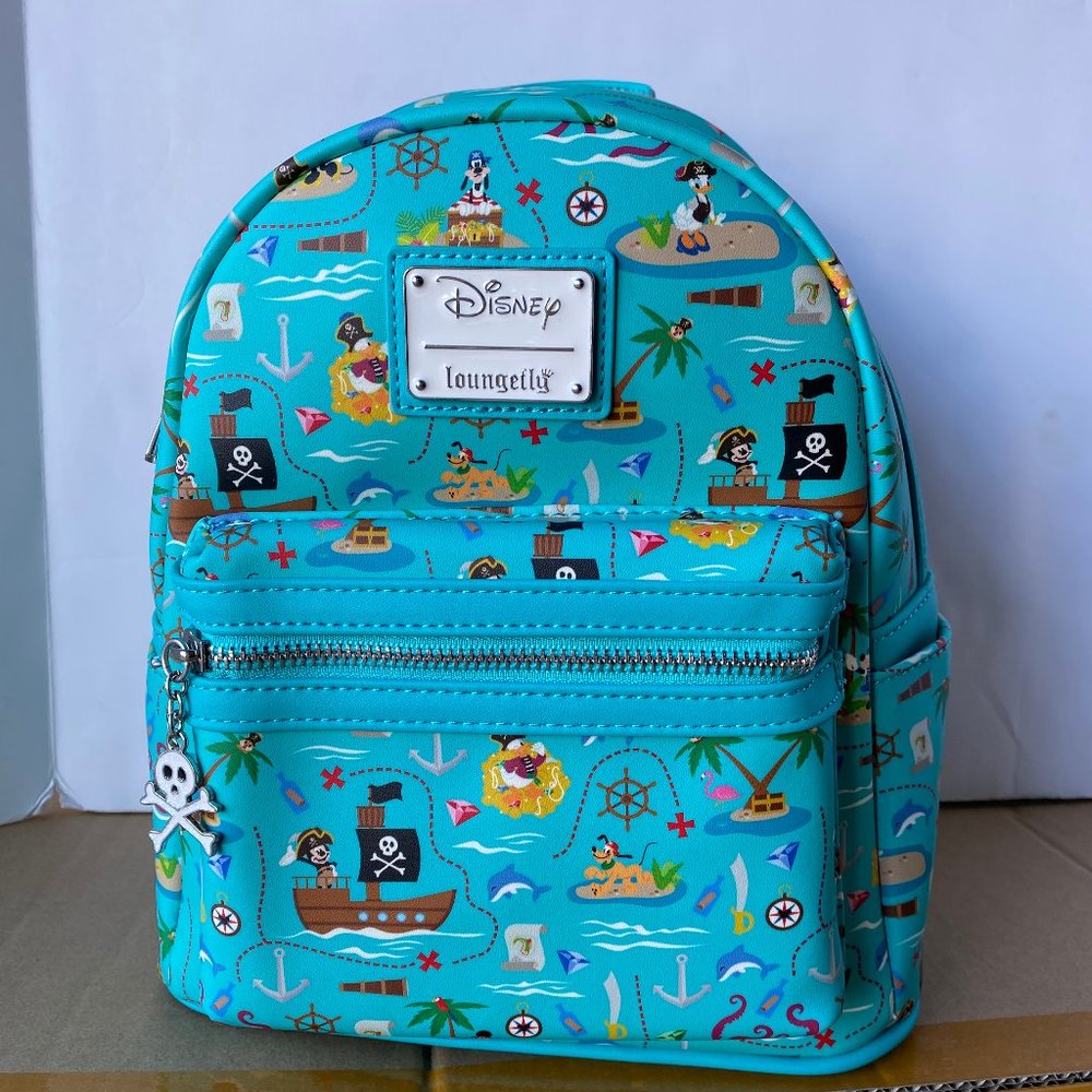 Loungefly Disney Teal Pirate Island Mini Backpack